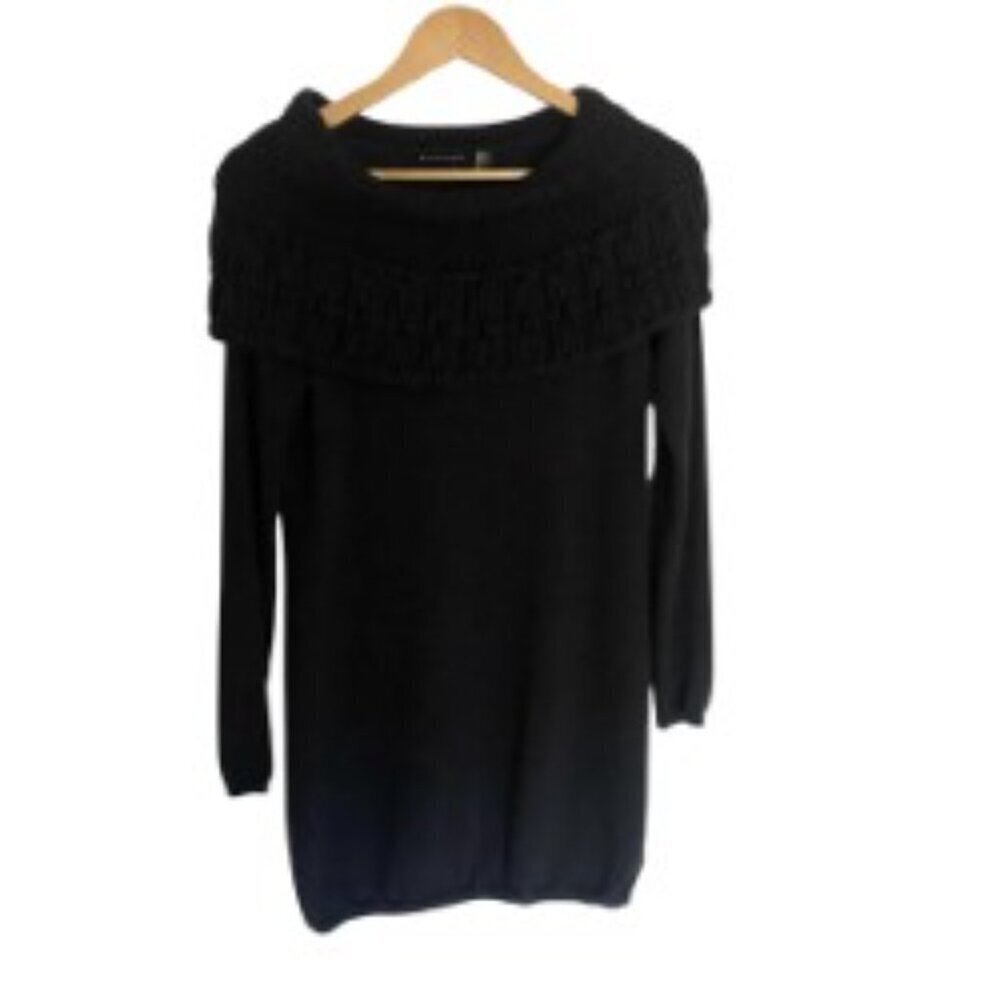 Elie Tahari Charcoal Merino Wool Sweater Dress XSmall